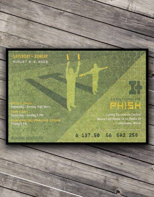 Concert Ticket Stub Door Mat FREE U.S. SHIPPING! Phunky Threads