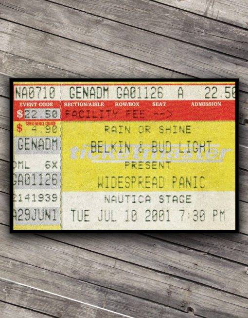 Concert Ticket Stub Door Mat FREE U.S. SHIPPING! Phunky Threads